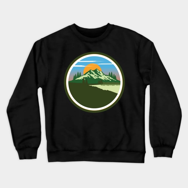 Mountain Green Crewneck Sweatshirt by Polahcrea